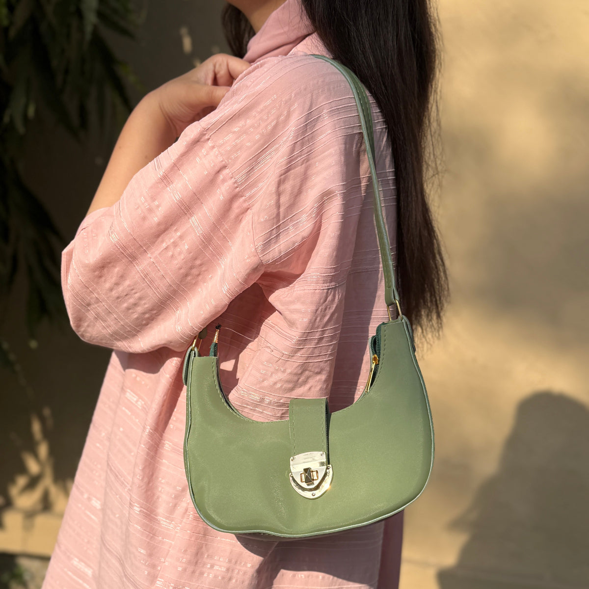 Sage Green Crescent Bag