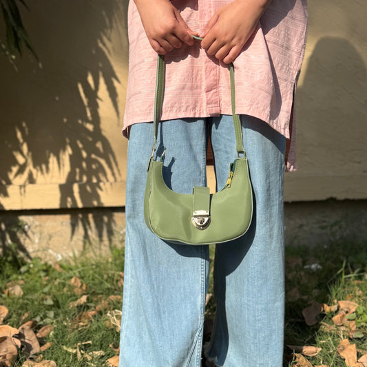 Sage Green Crescent Bag