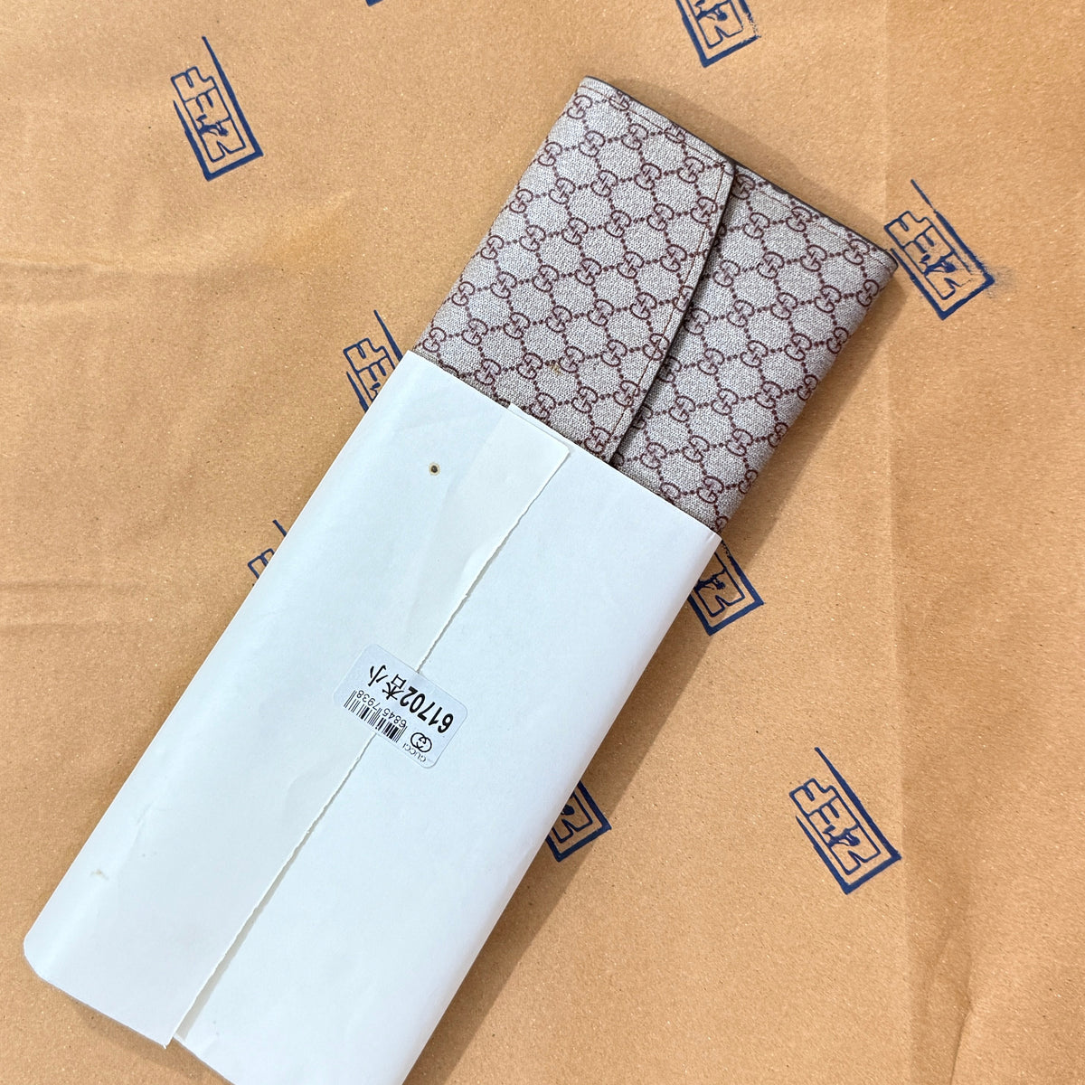 Gucci Grey Check Long Wallet